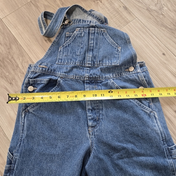 Old Navy Overalls Girls 10 Blue Denim Utility Carpenter Light Wash Y2K - Picture 4 of 9